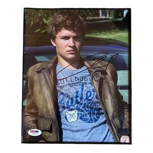 Ansel Elgort Signed Autographed PSA DNA Fault In Our Stats Picture Framed Rare
